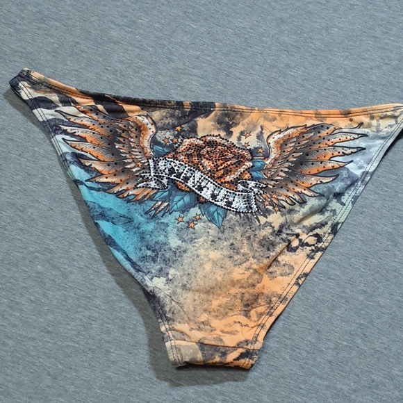 Sinful Hydrogen Bikini Bottoms Orange Zebra Leopard Medium NWT - Picture 4 of 14